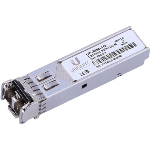 Ubiquiti , UF-MM-1G , SFP , Multi-Mode Fiber , Dual LC , 10/100/1000 Mbit/s , Wavelength 850 nm , Maximum transfer distance 550 m , 0 to +70C