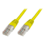 Digitus , Patch cord , CAT 5e U-UTP , PVC AWG 26/7 , 0.5 m , Yellow , Modular RJ45 (8/8) plug , Boots with kink protection, strain relief and latch protection