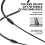 PROIRON Speed Skipping Rope Black, Steel wire/Aluminium, 300 cm