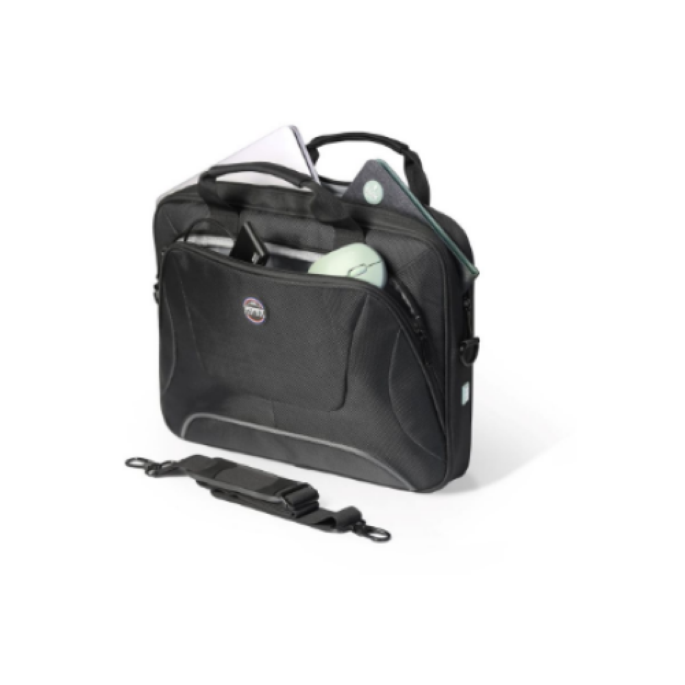 PORT DESIGNS , Courchevel , Fits up to size 15.6 , Messenger - Briefcase , Black , Shoulder strap