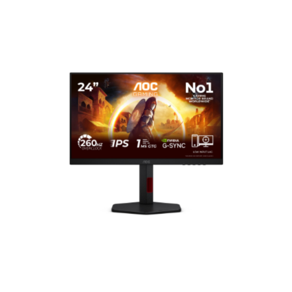 AOC 24G4ZR , 24 , Fast IPS , FHD , 16:9 , 240 Hz , 1 ms , 1920 x 1080 pixels , 300 cd/m² , HDMI ports quantity 2 , Black