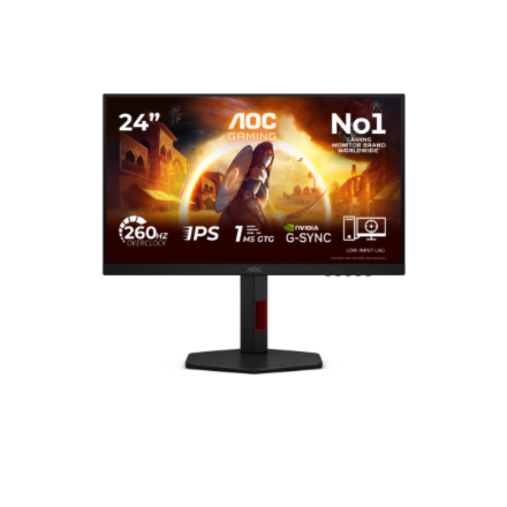 AOC 24G4ZR , 24 , Fast IPS , FHD , 16:9 , 240 Hz , 1 ms , 1920 x 1080 pixels , 300 cd/m² , HDMI ports quantity 2 , Black