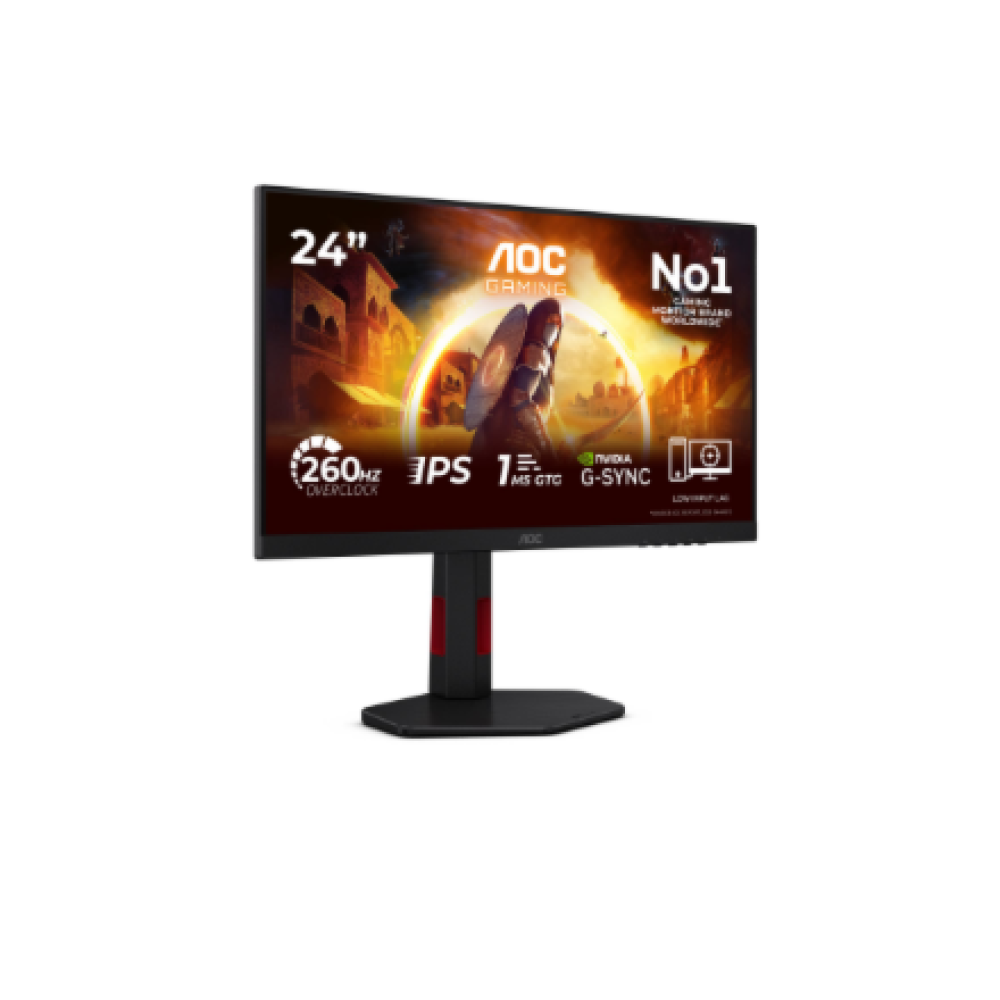 AOC 24G4ZR , 24 , Fast IPS , FHD , 16:9 , 240 Hz , 1 ms , 1920 x 1080 pixels , 300 cd/m² , HDMI ports quantity 2 , Black