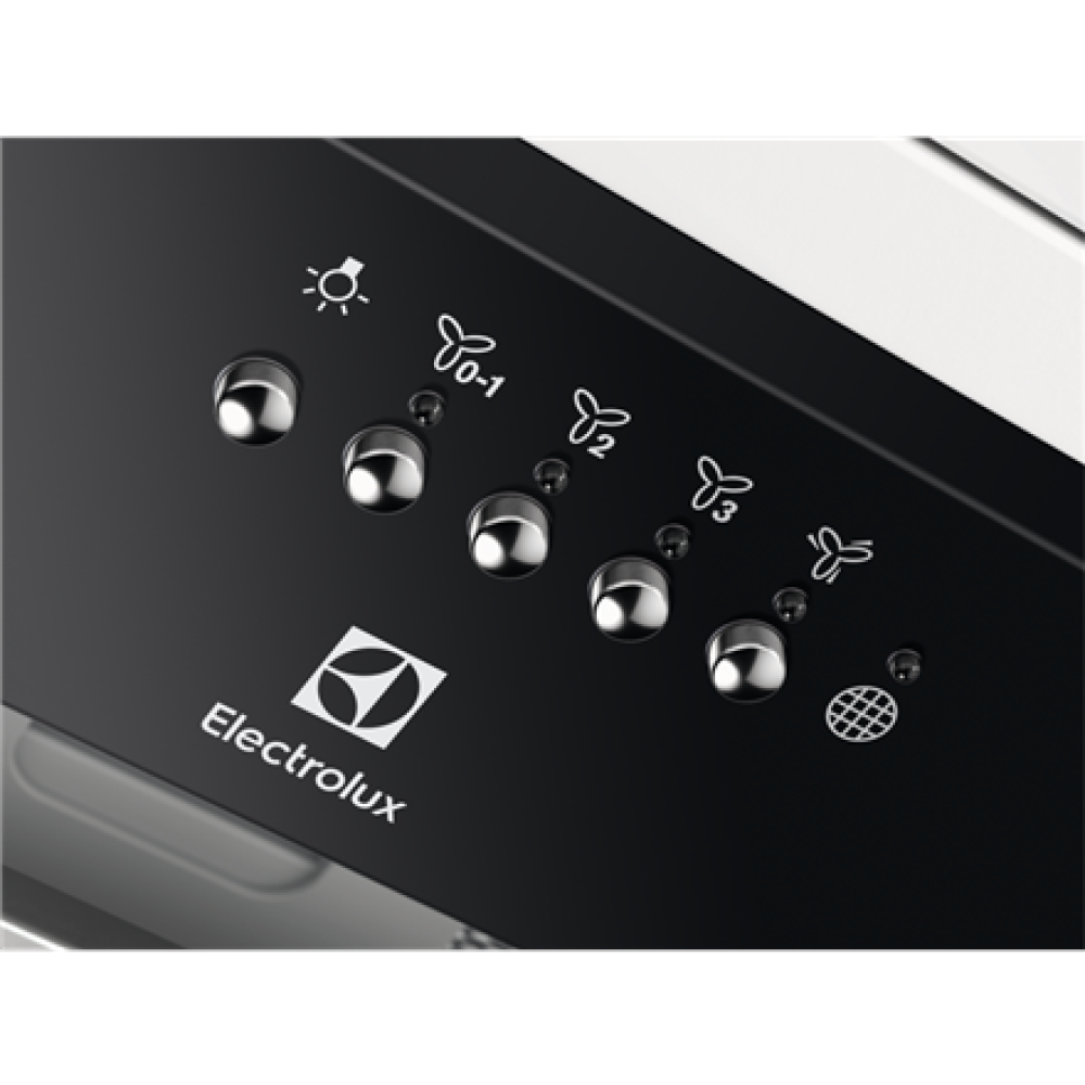 Electrolux , Canopy , Energy efficiency class A , Width 54 cm , Push buttons , LED , Black