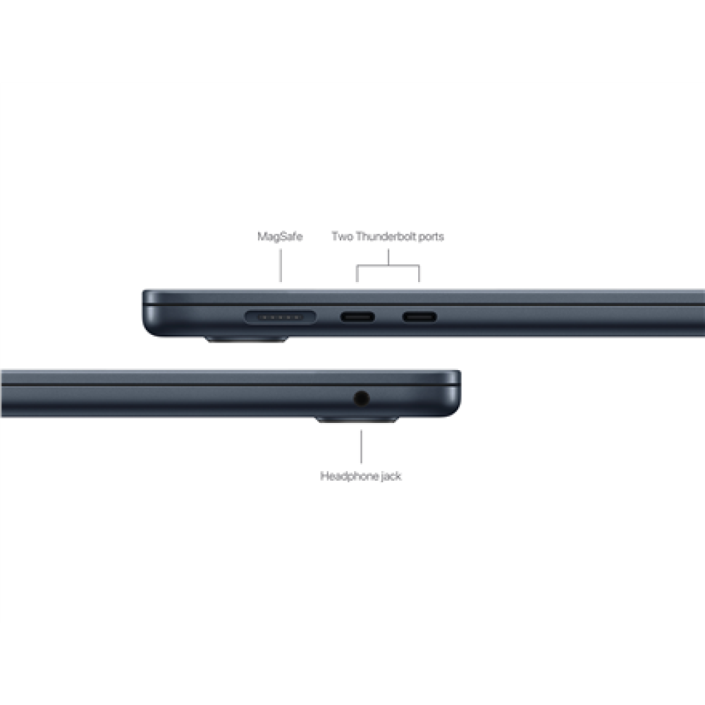 Apple MacBook , Air , Midnight , 15 , IPS , 2880 x 1864 pixels , Apple M3 , 8 GB , Solid-state drive capacity 512 GB , Apple M3 chip 8-core CPU/10-core GPU , macOS , 802.11ax , Bluetooth version 5.3 , Keyboard language Russian , Keyboard backlit , Warrant