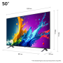 LG QNED TV , 50QNED80T3A , 50 , Smart TV , webOS 24 , 4K UHD , Black
