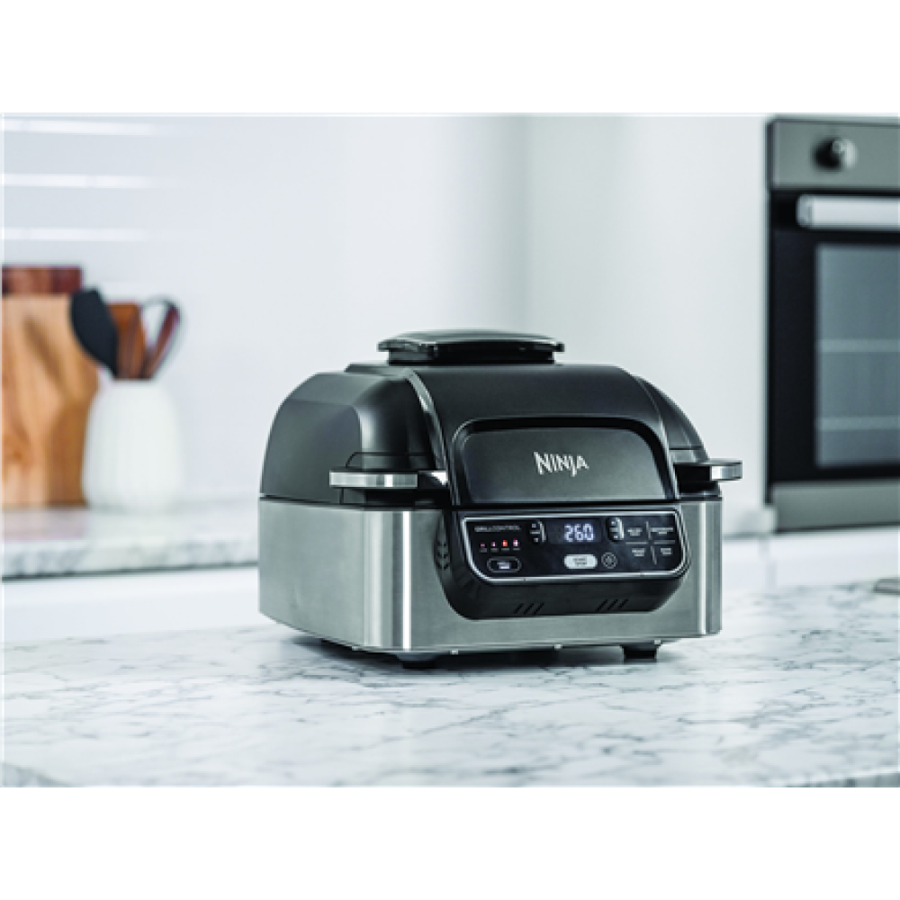 NINJA , Hot Air Fryer , AG301EU , Capacity 5.7 L , Cyclonic Air Technology , Black/Stainless Steel