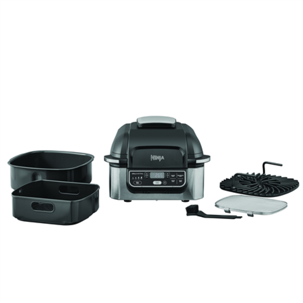 NINJA , Hot Air Fryer , AG301EU , Capacity 5.7 L , Cyclonic Air Technology , Black/Stainless Steel