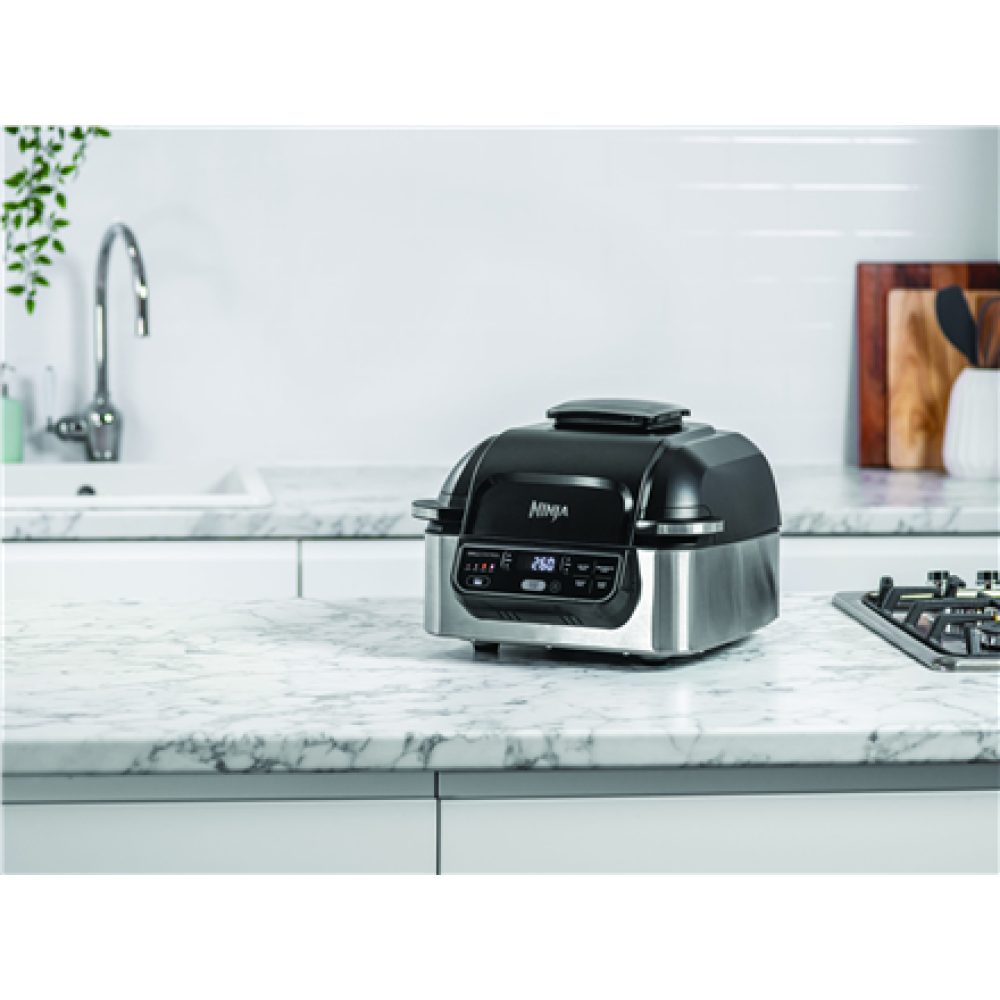 NINJA , Hot Air Fryer , AG301EU , Capacity 5.7 L , Cyclonic Air Technology , Black/Stainless Steel