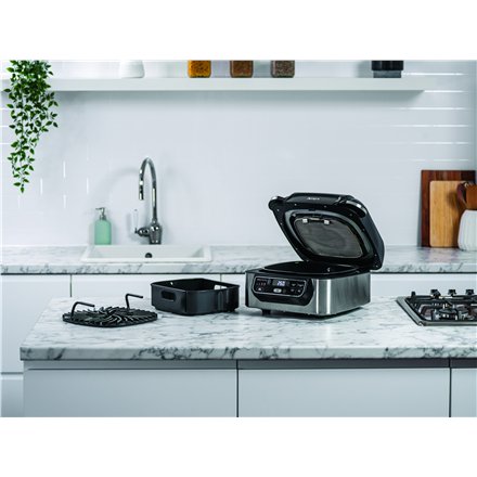 NINJA , Hot Air Fryer , AG301EU , Capacity 5.7 L , Cyclonic Air Technology , Black/Stainless Steel