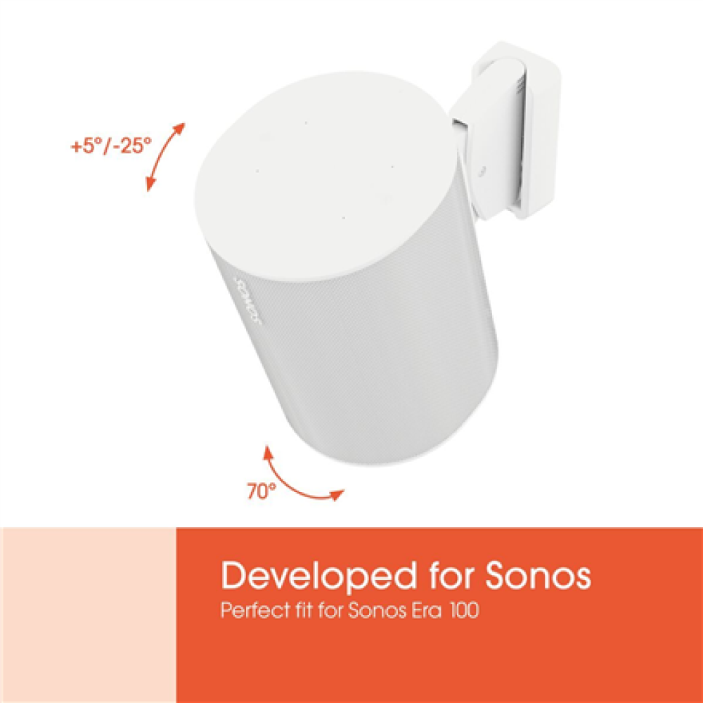 Vogels Wall mount , Speaker Wall Mount for Sonos Era 100 , Tilt, rotate , Maximum weight (capacity) 7 kg , White