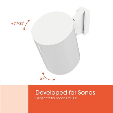 Vogels Wall mount , Speaker Wall Mount for Sonos Era 100 , Tilt, rotate , Maximum weight (capacity) 7 kg , White