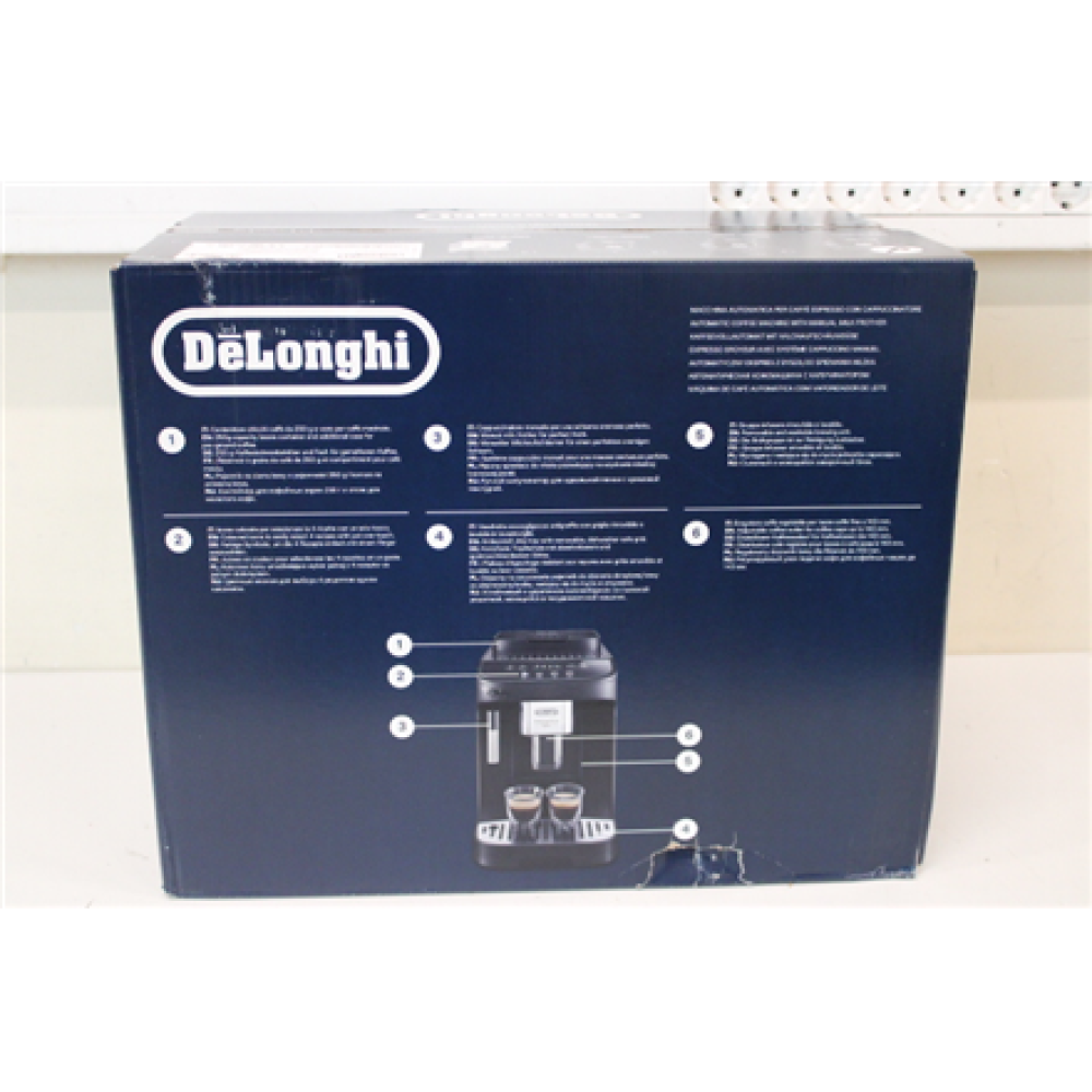 SALE OUT. DeLonghi ECAM290.21.B Magnifica Evo Automatic Coffee Maker, Black , Delonghi , Coffee Maker , ECAM290.21.B Magnifica Evo , Pump pressure 15 bar , Built-in milk frother , Automatic , 1450 W , Black , DAMAGED PACKAGING