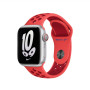 Apple , Nike Sport Band , 41 , Bright Crimson/Gym Red , Fluoroelastomer , Strap fits 130–200mm wrists
