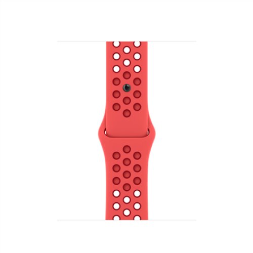 Apple , Nike Sport Band , 41 , Bright Crimson/Gym Red , Fluoroelastomer , Strap fits 130–200mm wrists