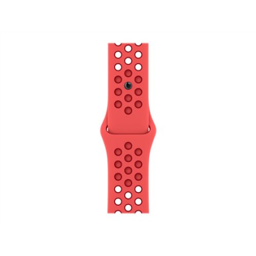 Apple , Nike Sport Band , 41 , Bright Crimson/Gym Red , Fluoroelastomer , Strap fits 130–200mm wrists