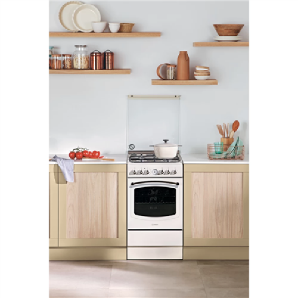 INDESIT Cooker , IS5G8MHJ/E/1 , Hob type Gas , Oven type Electric , Jasmine , Width 50 cm , Grilling , Depth 60 cm , 60 L