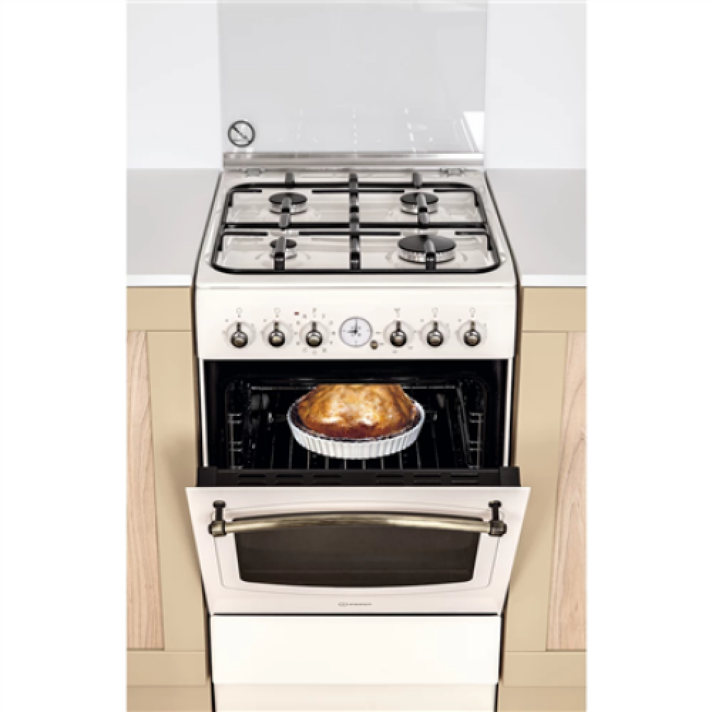 INDESIT Cooker , IS5G8MHJ/E/1 , Hob type Gas , Oven type Electric , Jasmine , Width 50 cm , Grilling , Depth 60 cm , 60 L