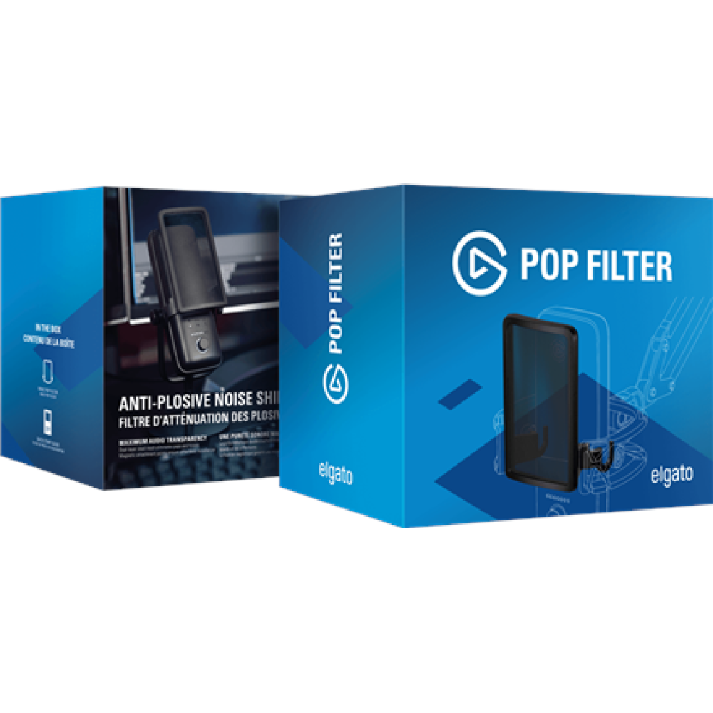 Elgato , Pop Filter for Wave Series , 10MAD9901 , Maximum audio transparency; Easy setup; Custom built; Dual-layer steel mesh for optimum air current diffusion