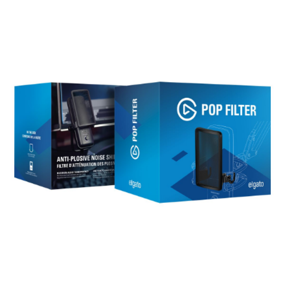 Elgato , Pop Filter for Wave Series , 10MAD9901 , Maximum audio transparency; Easy setup; Custom built; Dual-layer steel mesh for optimum air current diffusion