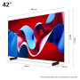 LG OLED42C41LA , 42 , Smart TV , webOS , UHD , Black