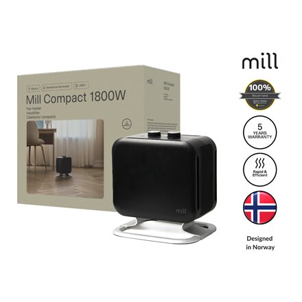 Mill , Heater , CUS1800MECBA , PTC Fan , 1800 W , Suitable for rooms up to 30 m² , Black