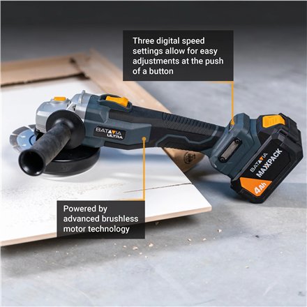 Batavia B.V. , Cordless Brushless Angle Grinder, Without battery and charger - 18V , 125 mm