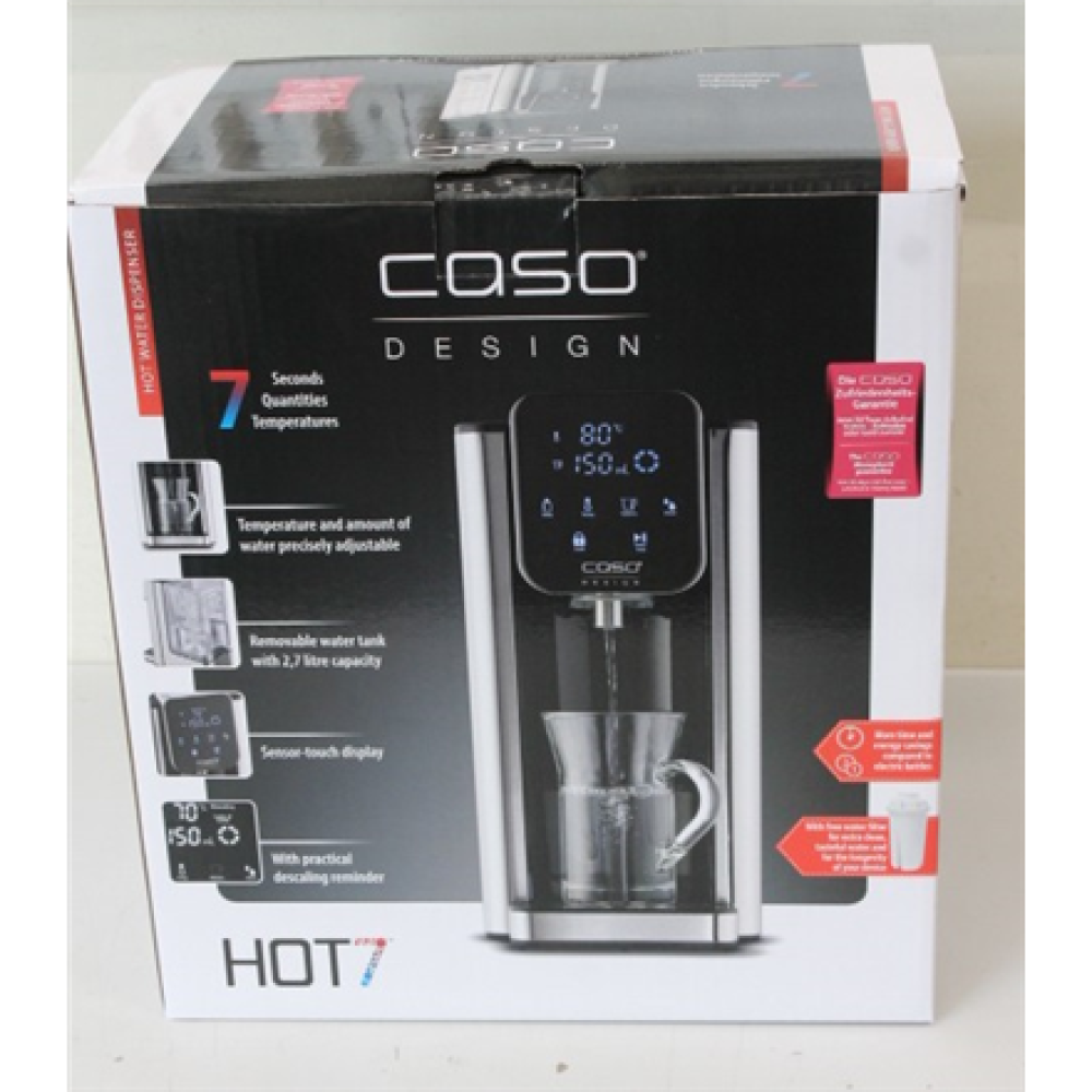 SALE OUT. Caso 01875 HOT 7 Turbo Hot water dispenser, Capacity 2.7 L, Black/Stainless Steel , SALE OUT. Caso Turbo Hot Water Dispenser , Hot7 , Water Dispenser , 2200 W , 2.7 L , Plastic/Stainless Steel , Black/Stainless Steel , UNPACKED, USED