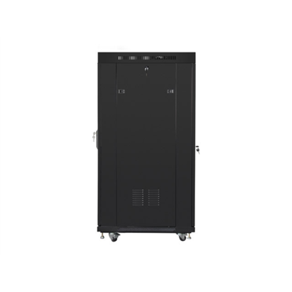 Lanberg , Rack cabinet 19 free-standing 27U/800x1200 (flat pack) with glass door, LCD , FF01-8227-12BL , Black