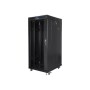 Lanberg , Rack cabinet 19 free-standing 27U/800x1200 (flat pack) with glass door, LCD , FF01-8227-12BL , Black