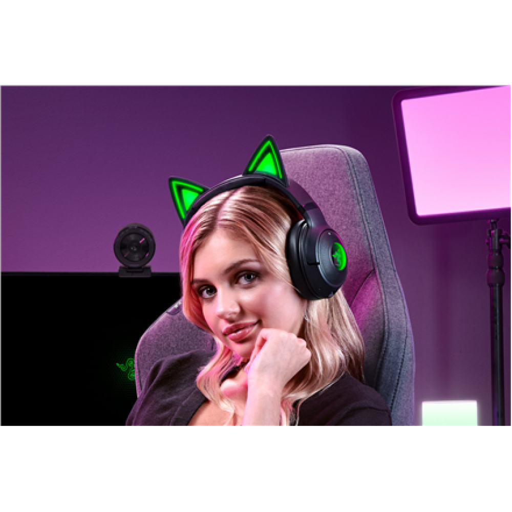 Razer Headset , Kraken Kitty V2 BT , Bluetooth , Over-ear , Microphone , Noise canceling , Wireless , Black