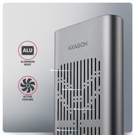 AXAGON USB-C 20Gbps Dual M.2 NVMe SSD CLONE MASTER Enclosure , EEM2-20GD