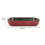 Stoneline Casserole dish 21477 4.5 L, 40x27 cm, Borosilicate glass, Red, Dishwasher proof