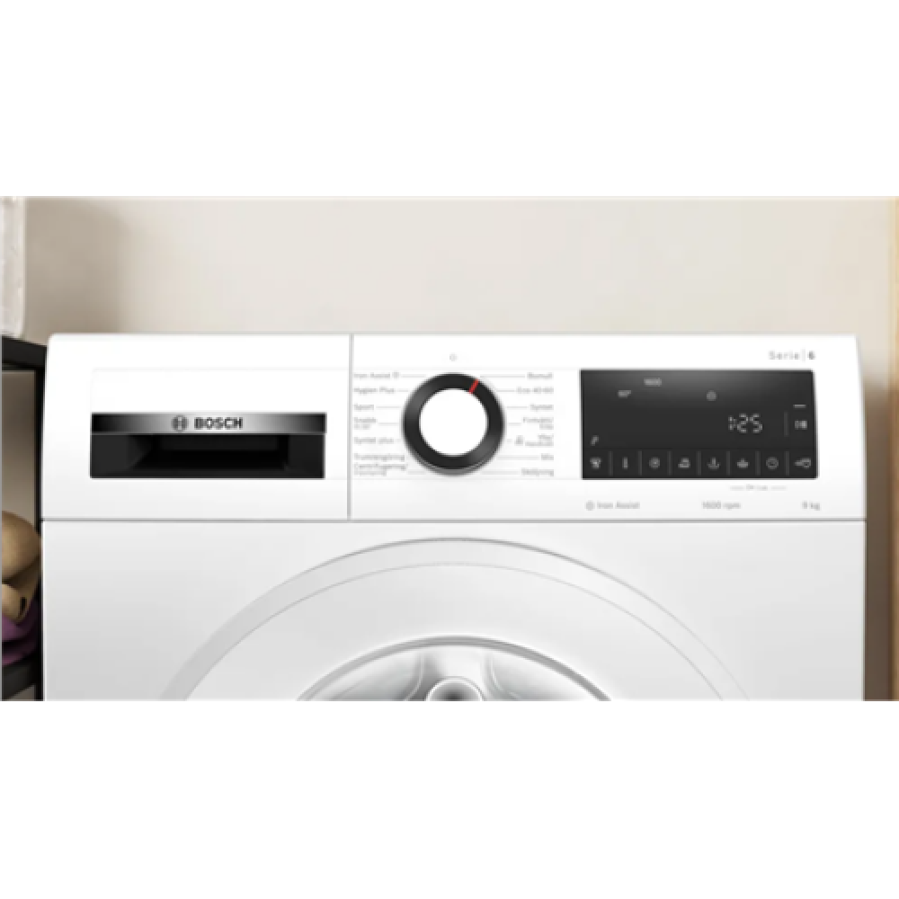 Bosch , Washing Machine , WGG246ZLSN , Energy efficiency class A , Front loading , Washing capacity 9 kg , 1600 RPM , Depth 59 cm , Width 60 cm , LED , Steam function , White