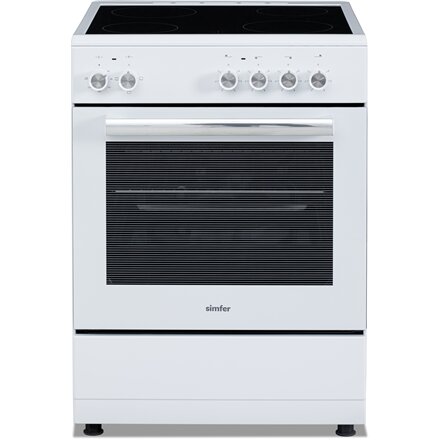 Simfer , Cooker (Power cable not included) , 6043SEDBB , Oven type Electric , White , Width 60 cm , Depth 60 cm