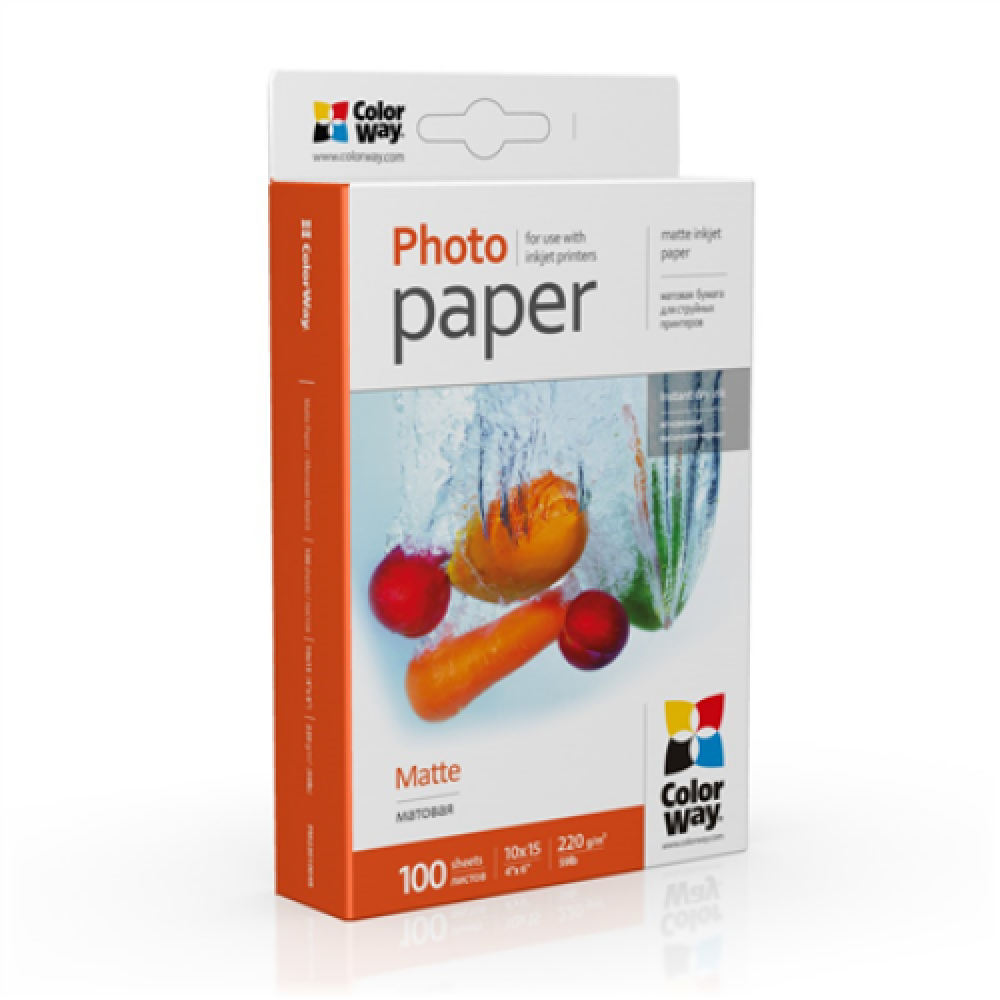 PM2201004R , White , 220 g/m² , 10 x 15 cm , Matte Photo Paper