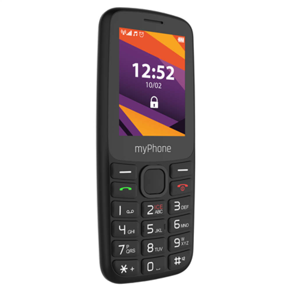 myPhone 6410 LTE , Black , 2.4 , TFT , 64 MB , 128 MB , Dual SIM , Nano SIM , USB version Type-C , Built-in camera , Main camera resolution 0.3 MP , 1400 mAh