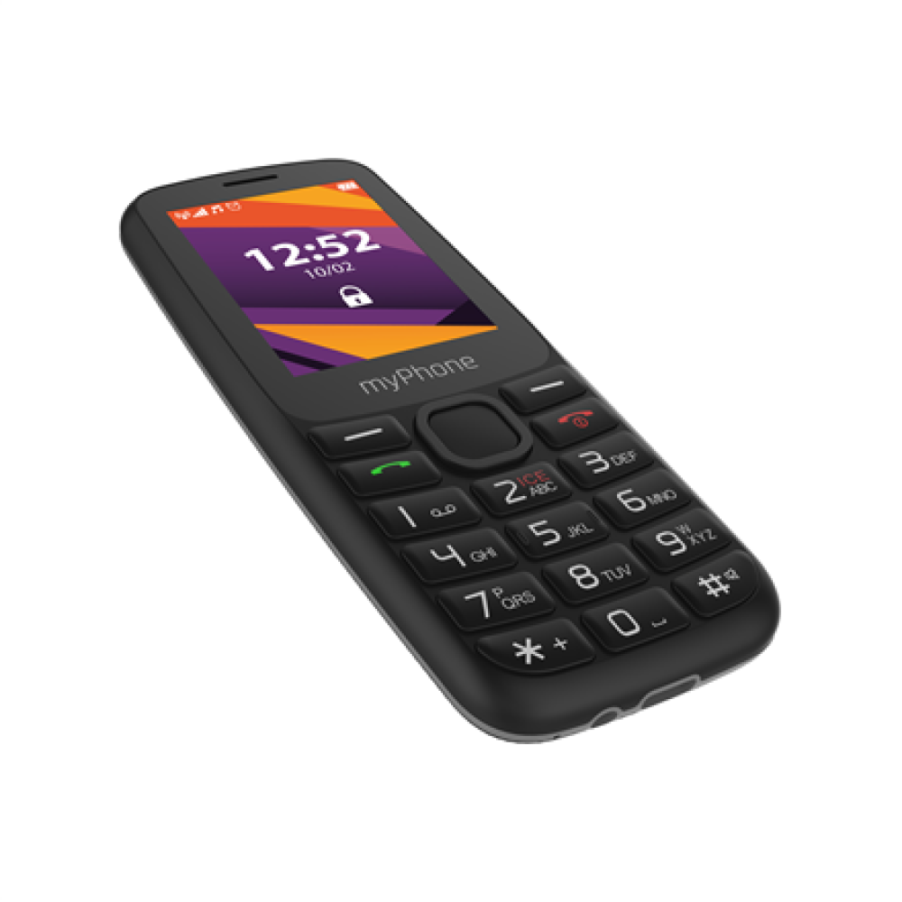 myPhone 6410 LTE , Black , 2.4 , TFT , 64 MB , 128 MB , Dual SIM , Nano SIM , USB version Type-C , Built-in camera , Main camera resolution 0.3 MP , 1400 mAh