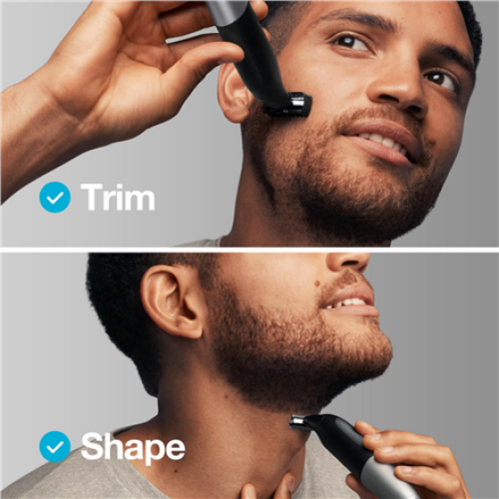 Braun Beard trimmer XT5100 Black/Silver Cordless or corded Wet & Dry