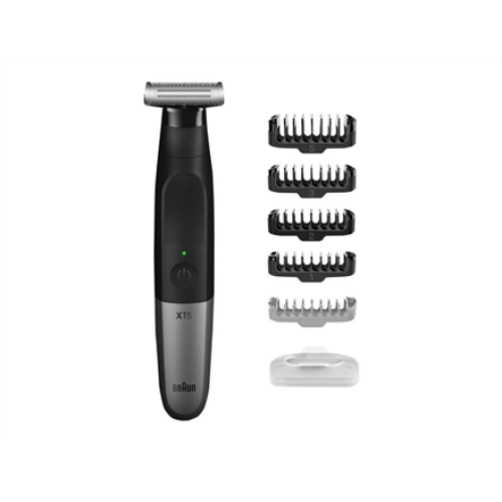 Braun Beard trimmer XT5100 Black/Silver Cordless or corded Wet & Dry