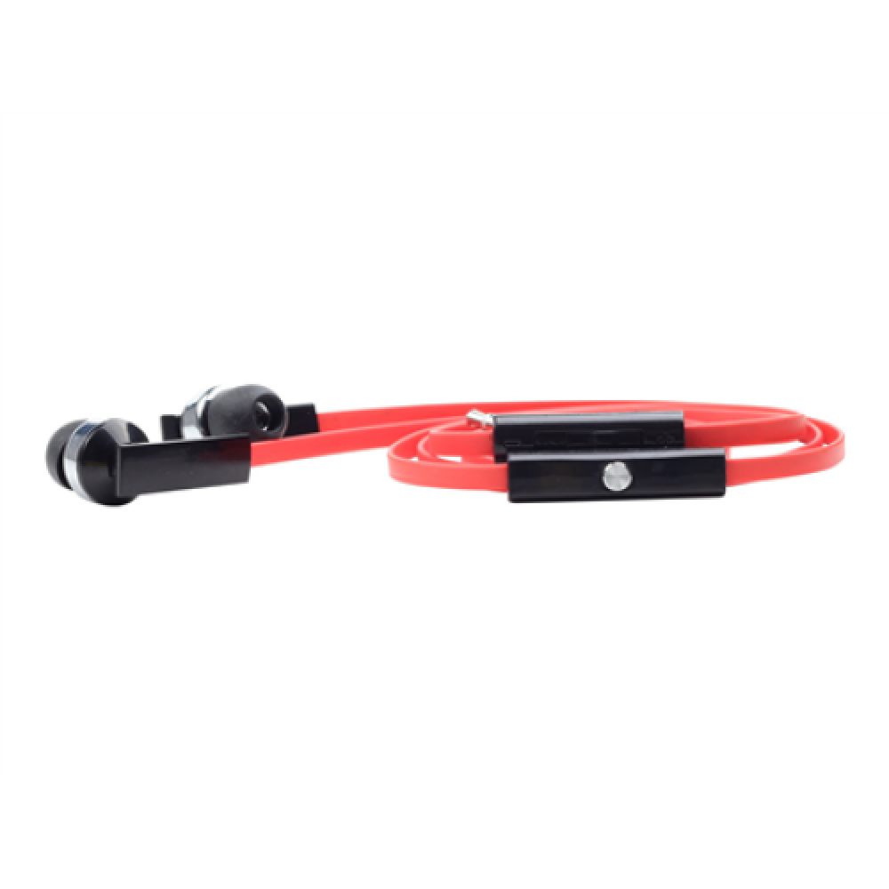 Gembird , Porto earphones with microphone and volume control with flat cable , Built-in microphone , 3.5 mm , Red/Black