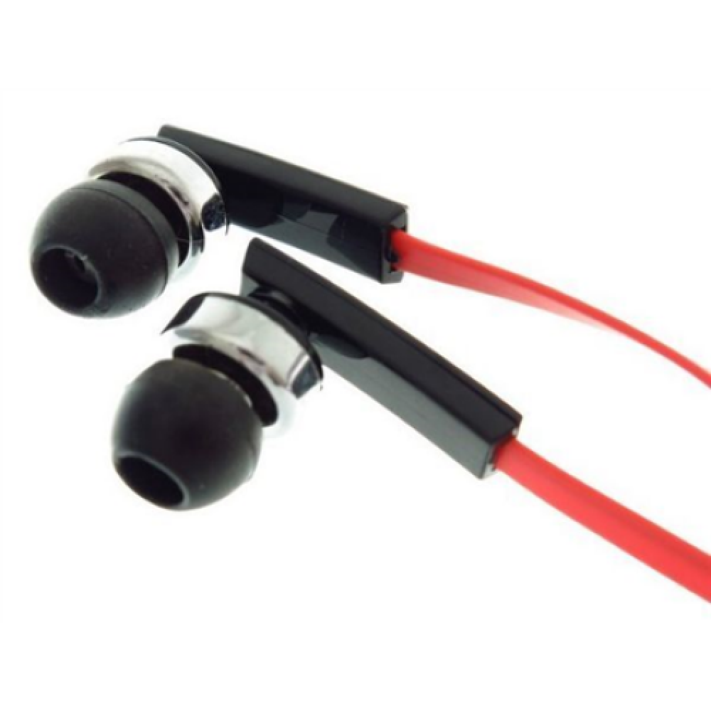 Gembird , Porto earphones with microphone and volume control with flat cable , Built-in microphone , 3.5 mm , Red/Black
