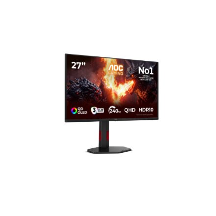 AOC , Q27G4ZDR , 27 , QD-OLED , QHD , 16:9 , 240 Hz , 0.03 ms , 2560 x 1440 pixels , 400 cd/m² , HDMI ports quantity 2 , Black