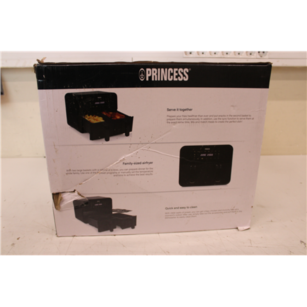 SALE OUT. Princess Double Basket Airfryer , 182068 , Power 2400 W , Capacity 8 L , Black , DAMAGED PACKAGING, SCRATCHES ON CORPUS