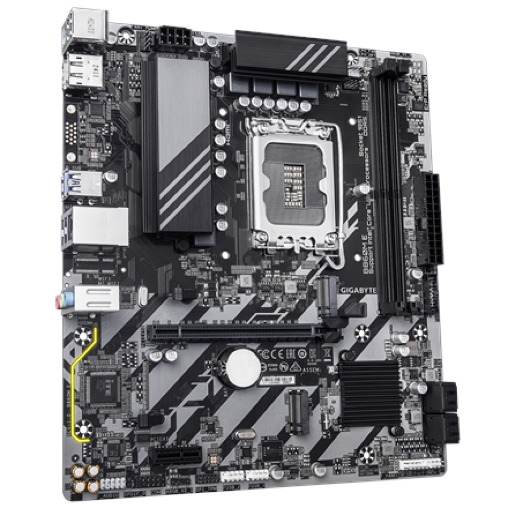 Gigabyte B860M E , Processor family Intel , Processor socket LGA1851 , DDR5 , Supported hard disk drive interfaces SATA, M.2 , Number of SATA connectors 4