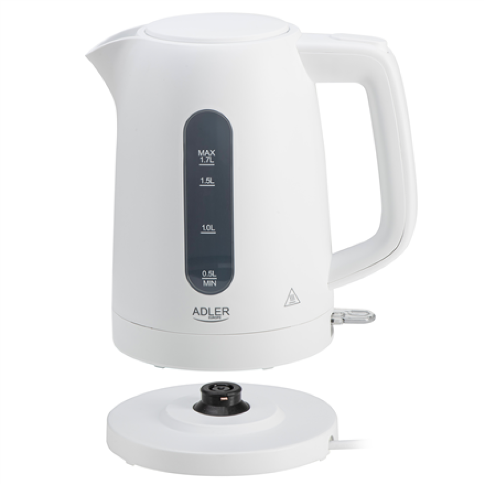 Adler Kettle , AD 1379w , Electric , 2200 W , 1.7 L , Polypropylene , 360° rotational base , White