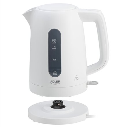 Adler Kettle , AD 1379w , Electric , 2200 W , 1.7 L , Polypropylene , 360° rotational base , White