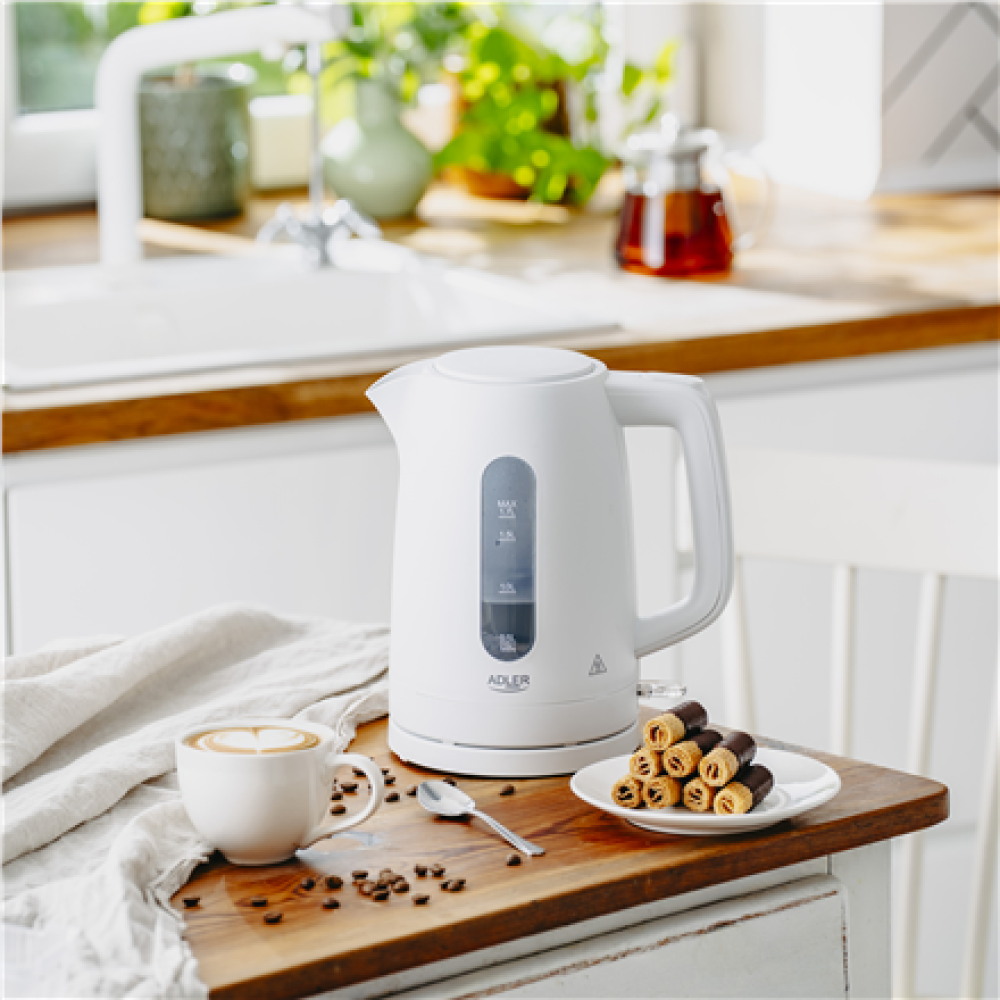 Adler Kettle , AD 1379w , Electric , 2200 W , 1.7 L , Polypropylene , 360° rotational base , White