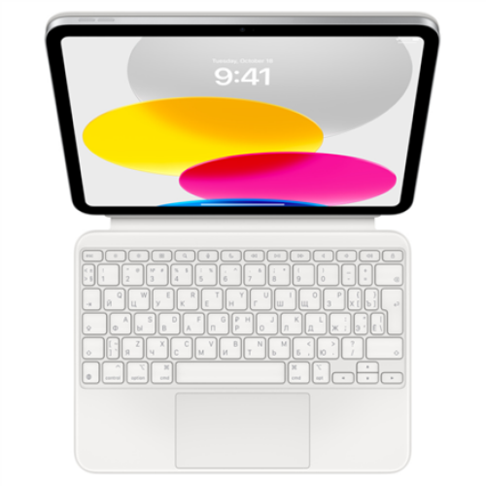 Apple , Magic Keyboard Folio for iPad (10th generation) , White , Compact Keyboard , Wireless , Russian