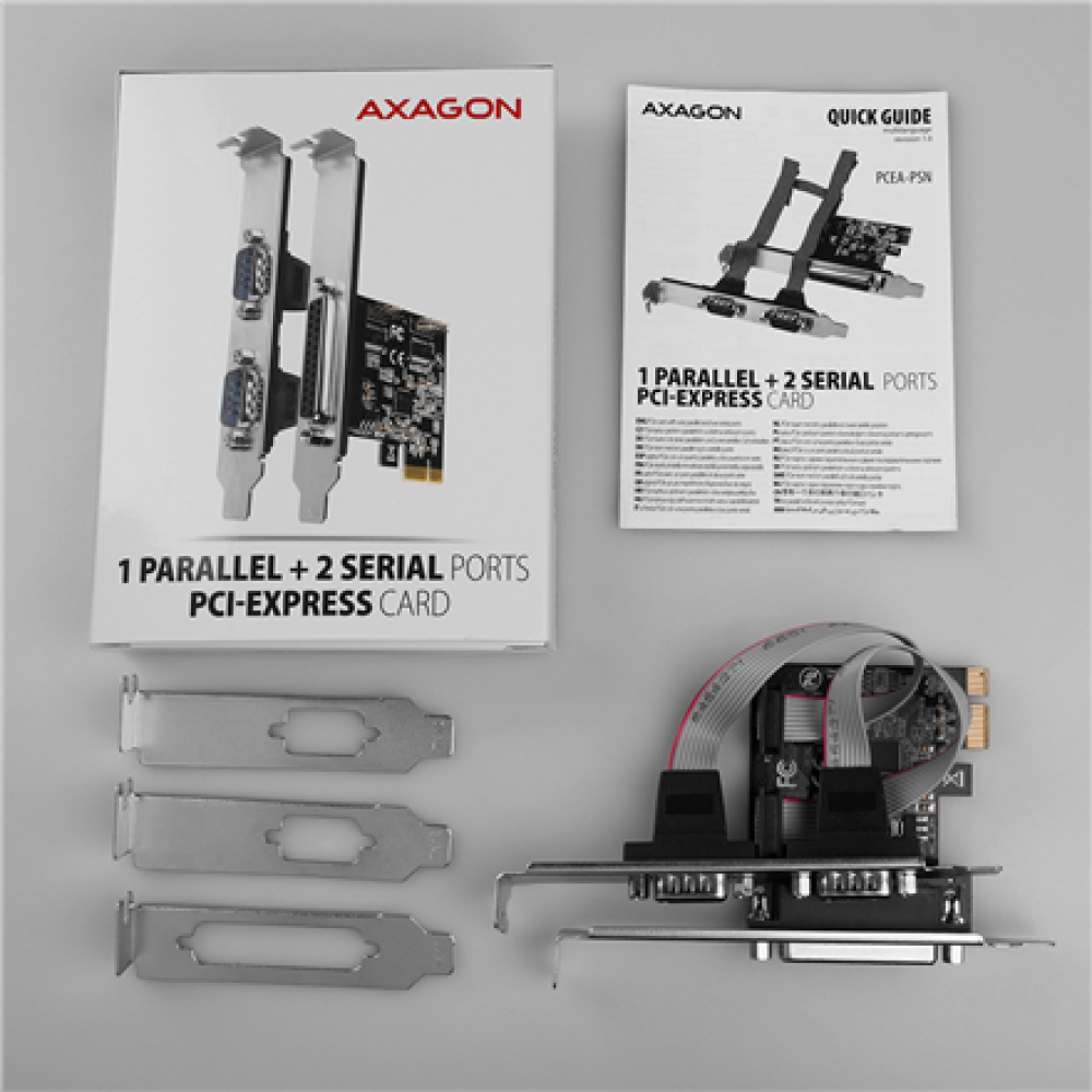 AXAGON PCI-Express card with one parallel and two serial ports 250 kbps , PCEA-PSN